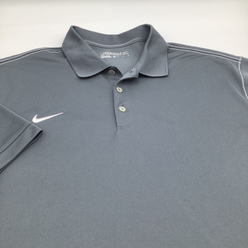 Nike Golf Mens Short Sleeve Dri Fit Golf Polo Grey Size‎ XL